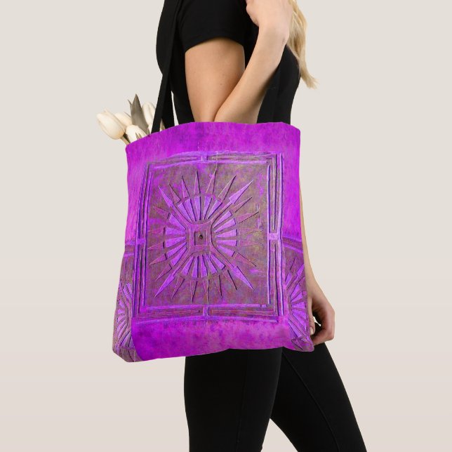 PAWNEE MORNING STAR, Purple Tote Bag (Close Up)