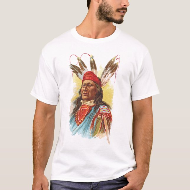 Pawnee Sioux Chief: Rushing Bear T-Shirt (Front)