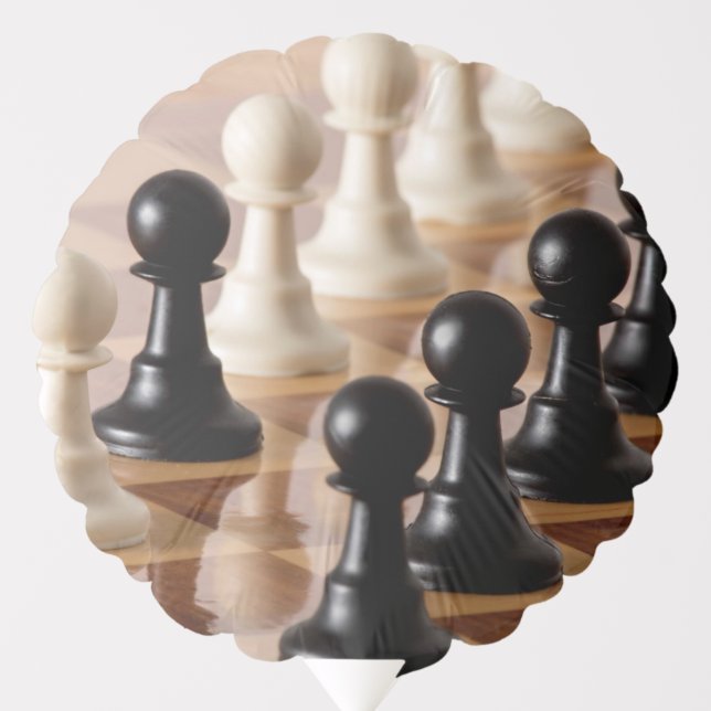 Pawns on Chess Board Balloon (Front)