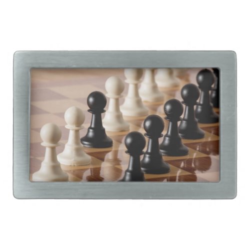 Pawns on Chess Board Belt Buckle