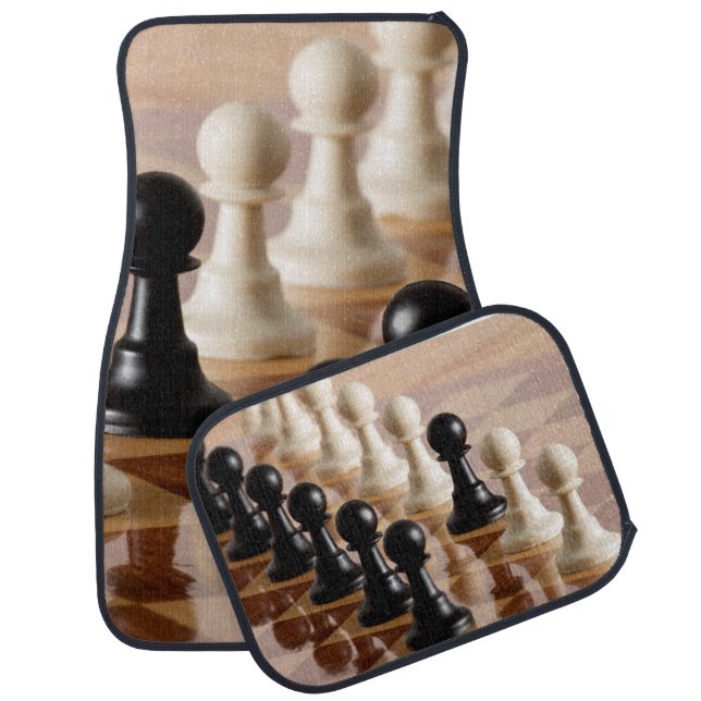 Pawns on Chess Board Car Floor Mat (Set)