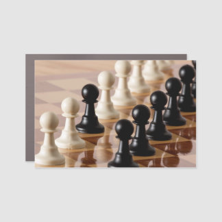 Pawns on Chess Board Car Magnet