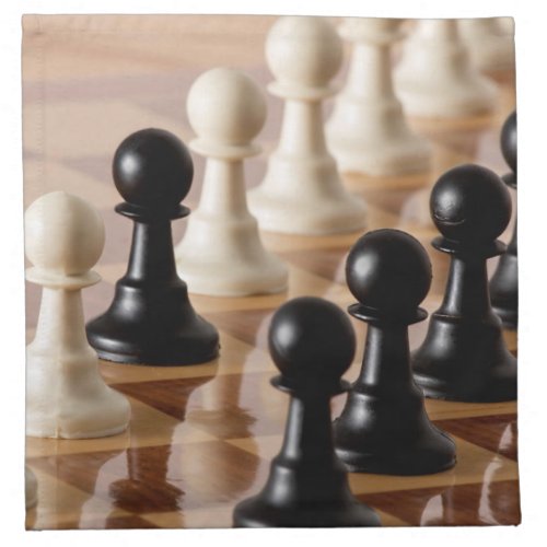Pawns on Chess Board Cloth Napkin