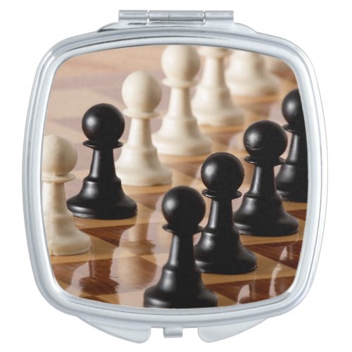 Pawns on Chess Board Compact Mirror