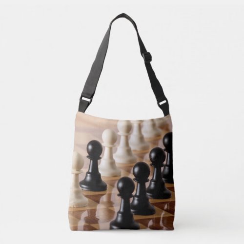 Pawns on Chess Board Crossbody Bag