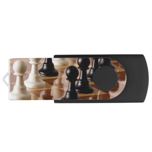 Pawns on Chess Board Flash Drive