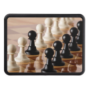 Pawns on Chess Board Hitch Cover