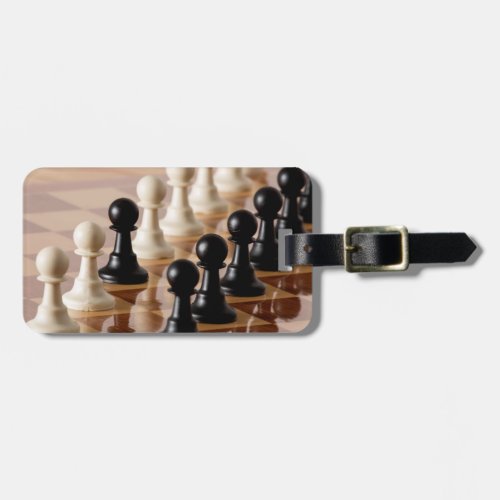 Pawns on Chess Board Luggage Tag