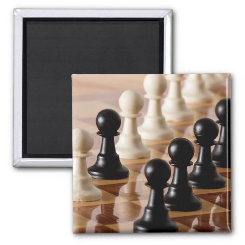Pawns on Chess Board Magnet