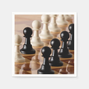 Pawns on Chess Board Napkins