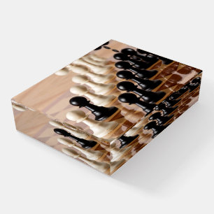 Pawns on Chess Board Paperweight