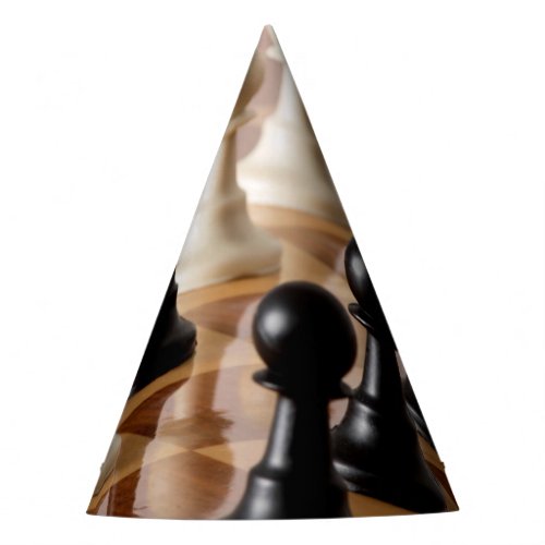 Pawns on Chess Board Party Hat