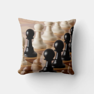Pawns on Chess Board Throw Pillow