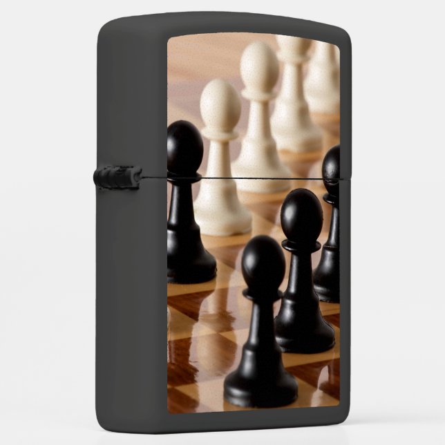 Pawns on Chess Board Zippo Lighter (Right)