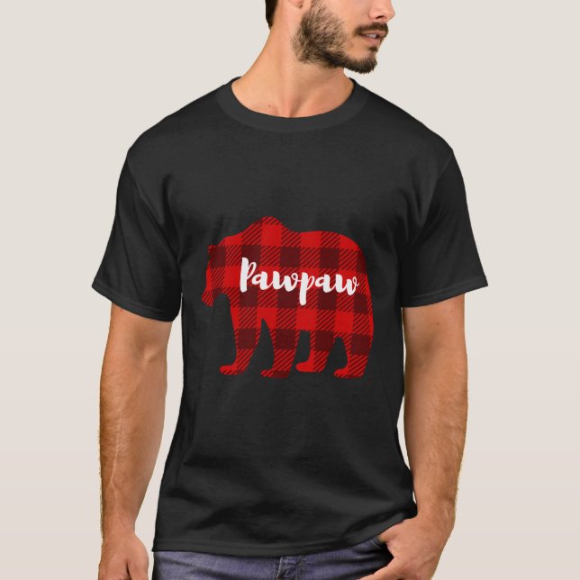 Pawpaw Bear Clothing Men Gifts Grandparent Family  T-Shirt (Front)