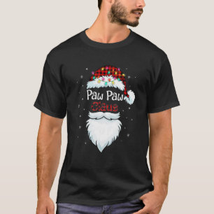 Pawpaw Claus Beard Red Plaid Christmas Pajamas Xma T-Shirt