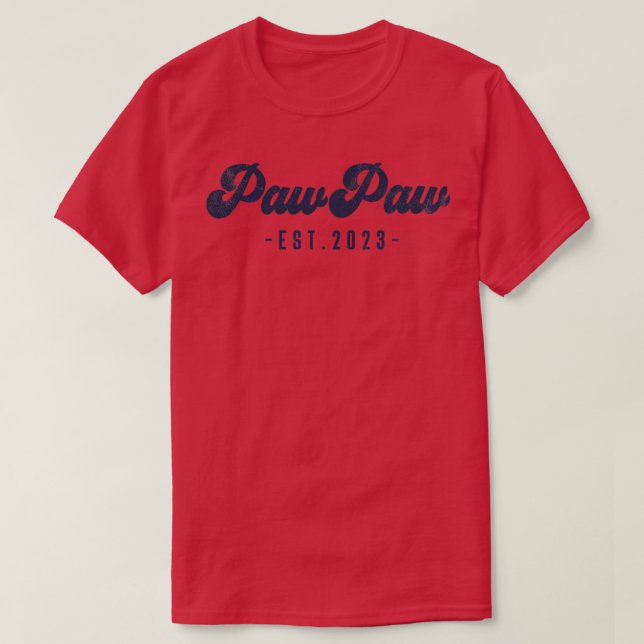 PawPaw Est 2023 PawPaw To Be Gifts New Grandpa Lon T-Shirt (Design Front)