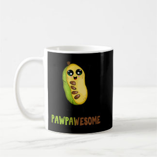 Pawpaw Fruit with Cute Cartoon Paw Paw Awesome Pun Coffee Mug