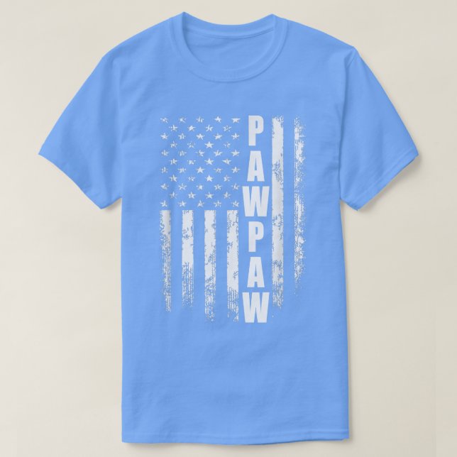 Pawpaw Gift America Flag Gift For Men Father's Day T-Shirt (Design Front)