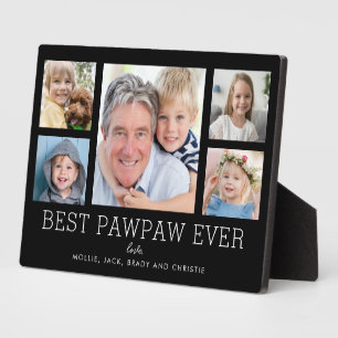 PawPaw Grandfather Grandchildren Photo Collage Plaque