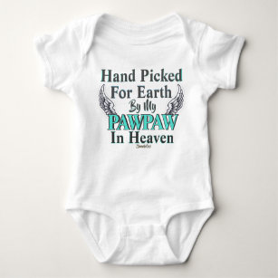 PAWPAW IN HEAVEN BABY OUTFIT TEAL HANDPICKED BABY BODYSUIT
