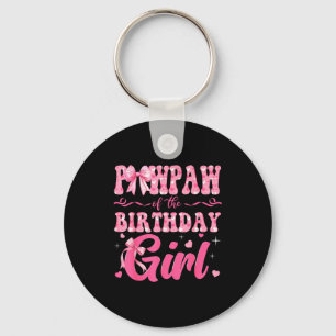 Pawpaw Of The Birthday Girl Family Nk Coquette Bow Keychain