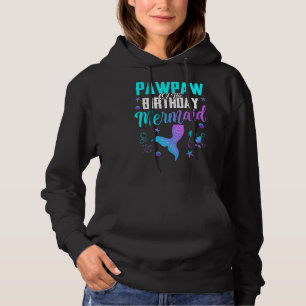 Pawpaw Of The Birthday Mermaid Family Matching Hoodie