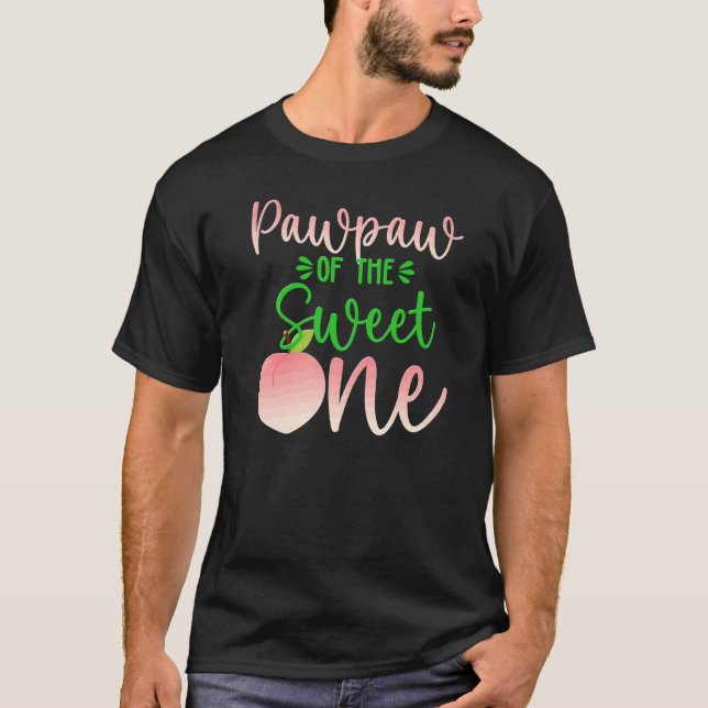 Pawpaw Of The Birthday One Peach 1st Summer Fruit  T-Shirt (Front)