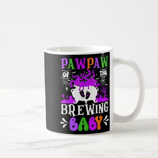 Pawpaw Of The Brewing Baby Grandpa To Be Halloween Coffee Mug (Right)