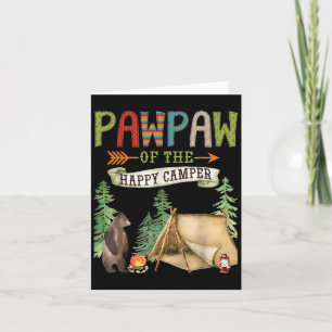 Pawpaw Of The Happy Camper First Birthday Camng  Card
