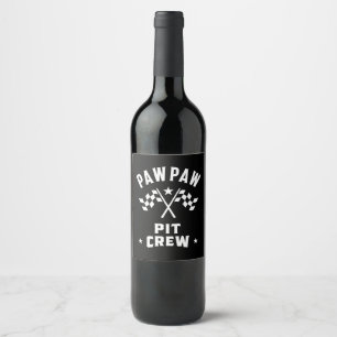 PawPaw Pit Crew Wine Label