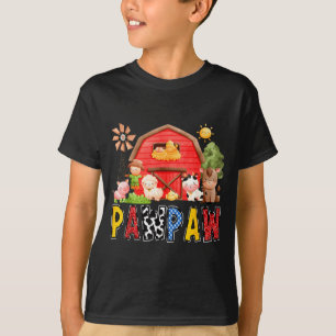 Pawpaw Red Farm Cow Birthday Boy Matching Family P T-Shirt