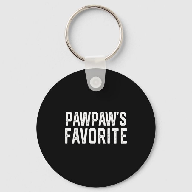 Pawpaw’s Favorite Humor Fathers Day Grandparent Gr Keychain (Front)