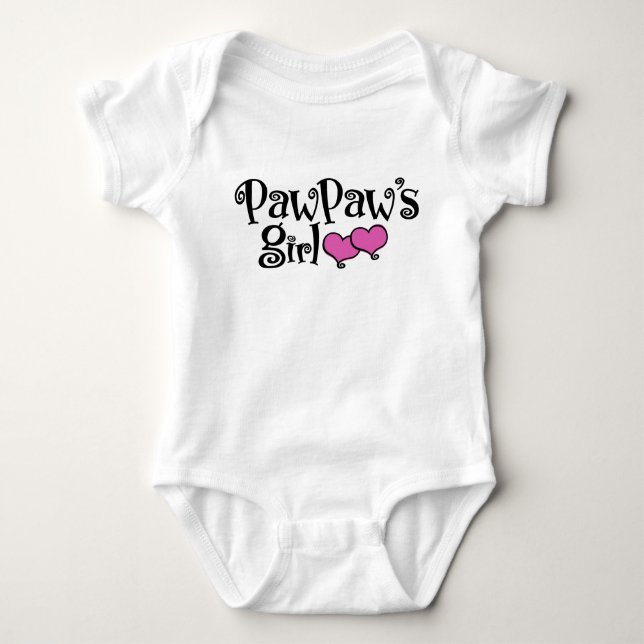PawPaw’s Girl Baby Bodysuit (Front)