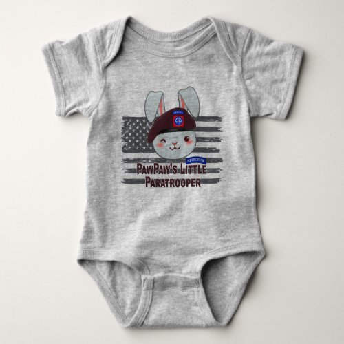 PawPaws Little 82nd Airborne Paratrooper Baby Bodysuit