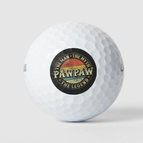 PawPaw The Man The Myth The Legend Gift Grandpa Golf Balls