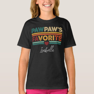 Pawpaw's Favorite Retro Simple Modern Script Name T-Shirt