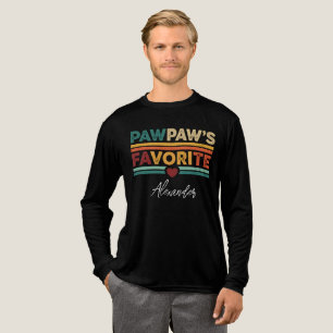 Pawpaw's Favorite Retro Simple Modern Script Name Tri-Blend Shirt
