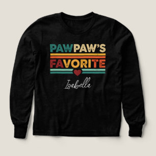 Pawpaw's Favorite Retro Simple Modern Script Name Tri-Blend Shirts