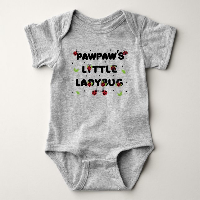 Pawpaw's Little Ladybug - Cute  Baby Bodysuit (Front)