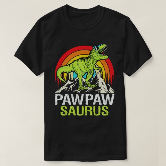 Pawpawsaurus Dinosaur Grandpa Saurus Father's Day  T-Shirt (Design Front)