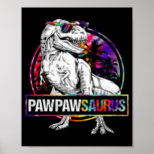 Pawpawsaurus Dinosaur Pawpaw Saurus Family Matchin Poster