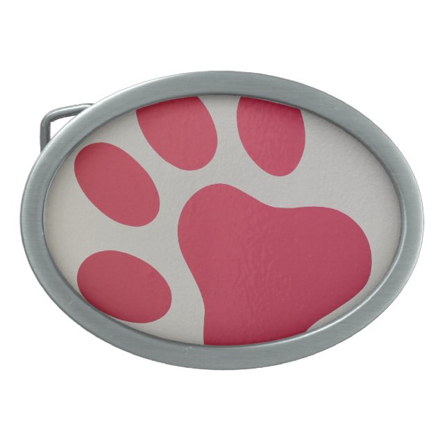 Pawprint Belt Buckle (Front)