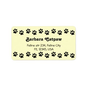Pawprint Custom Address Lables Paw Print Label by 17Minutes at Zazzle