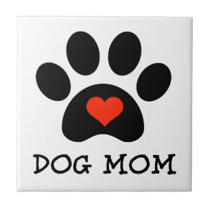 Pawprint Dog Mom Tile