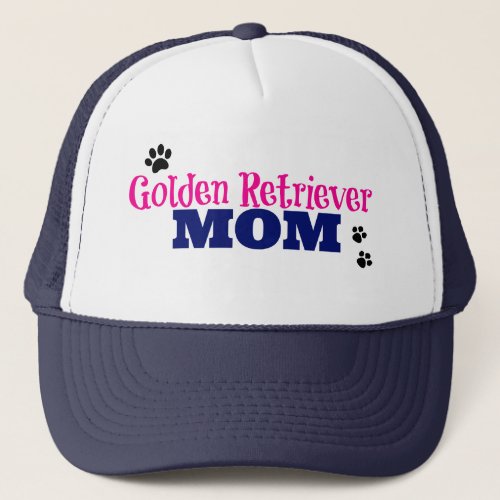 Pawprint Golden Retriever Mom Trucker Hat