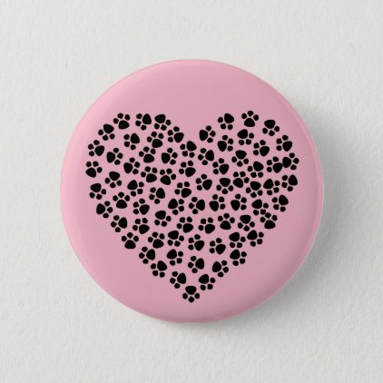 Pawprint Heart Button