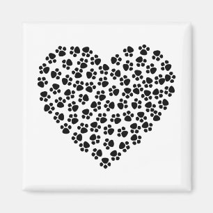 Pawprint Heart Magnet