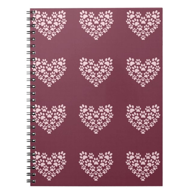 Pawprint Heart Notebook (Front)