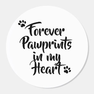 Pawprint in my Heart Classic Round Sticker